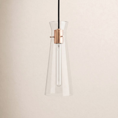 Gena Single Light Glass Pendant