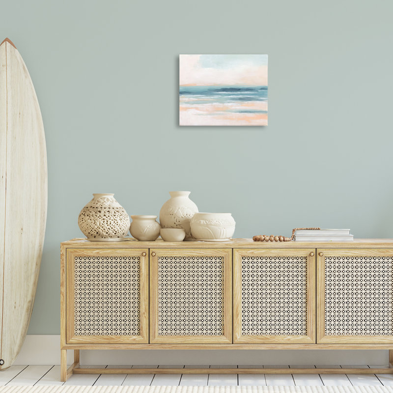 "Pastel Beach Coast", art mural par June Erica Vess, H 16 po x l 20 po