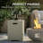 Propane Tank Cover 16", 20 LB Outdoor Tank Storage Hideaway Table For Gas Fire Pits, Concrete Tank Holder-1739580613