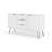 Dufresne Large White Sideboard, 2 Doors and 3 Drawers, Industrial Design