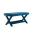 Repose-pieds bleu en velours Abigail Mid-Century-628974179