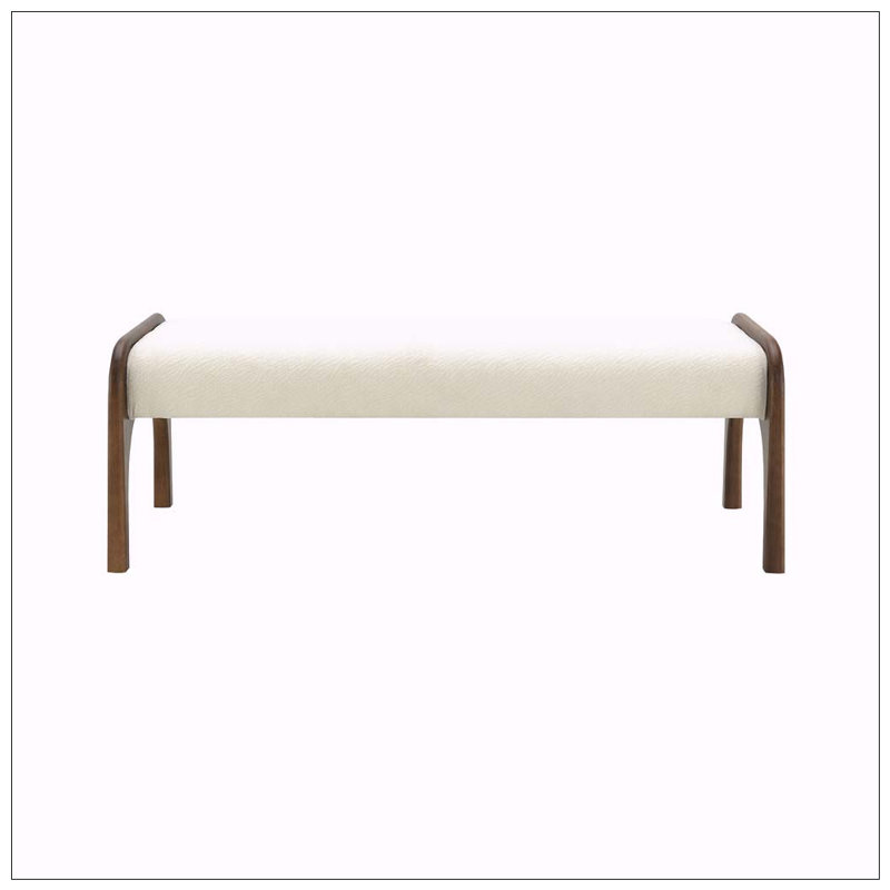 Banc long rembourré 50,25 po, Beige