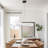 Pendant Chandelier Light Fixtures Fabric White-1604868939