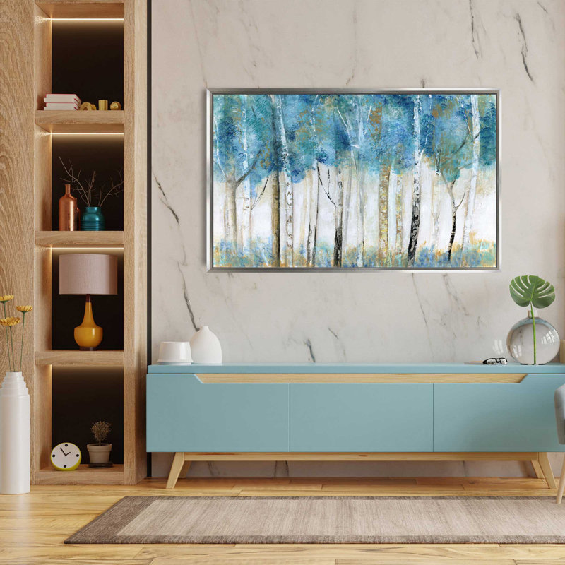 Magical Wood - Peinture, L 51,5 po x H 31,5 po, Encadrement argenté