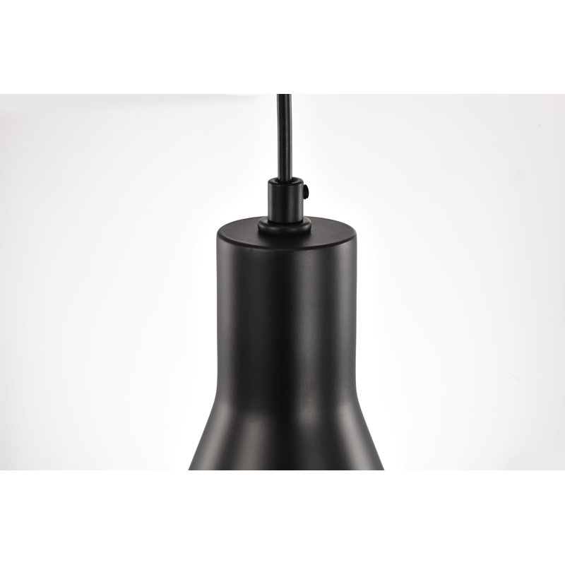 Keshandra 1 - Light Matte Black Cone Pendant, 1-Light