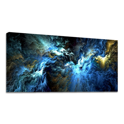 «Wave In The Dusk Sunset», peinture sur toile encadrée