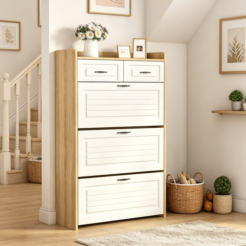 18 Pair Flip Down Shoe Storage