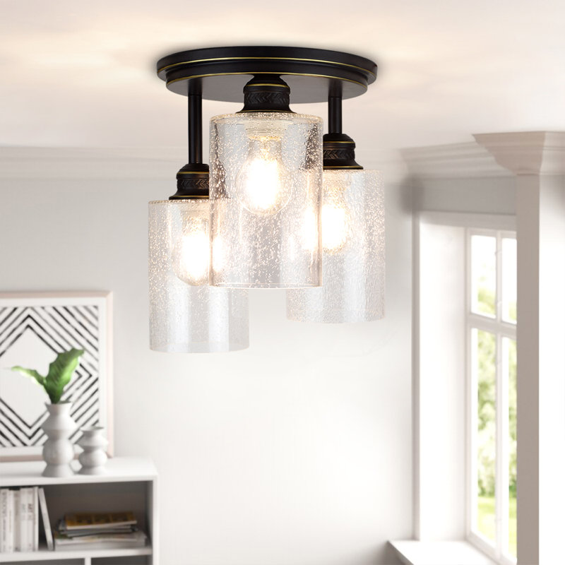 Plafonnier semi-encastré 3 lumières 9,64 po Cheneyville