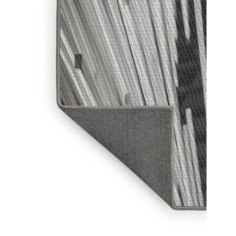 Tapis géométrique gris / noir, Rectangle 7 pi x 10 pi