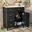 30-Inch Bathroom Vanity With Ceramic Sink, Adjustable Shelf, Soft Close Door, And Three Soft Close Drawers For Elegant Storage