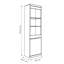 Aryanna Curio Cabinet with tempered glass-36912652