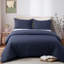 Ensemble de housse de couette 3 pièces, housse d'édredon en microfibre à rayures avec fermeture à glissière - NTBAY-1548125907-1548125905