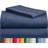 Luxclub 3 PC Navy Twin Silky Soft Cooling Extra Deep Pocket Performance Sheet Set-123418294-134223521