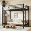 Lit peu encombrant avec rangement, lit mezzanine simple en métal TG, chambre à coucher moderne
