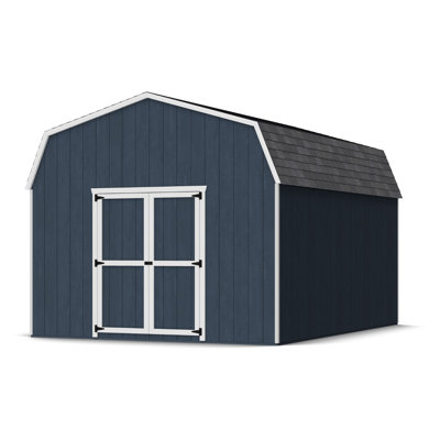 Value Gambrel Outdoor Wood Storage Barn with 6 ft. Sidewalls