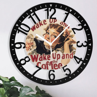 Horloge murale en métal pour le salon - Horloge antique de 10 po silencieuse, à piles, antique pour maison de campagne, chambre à coucher, cuisine - chiffres arabes