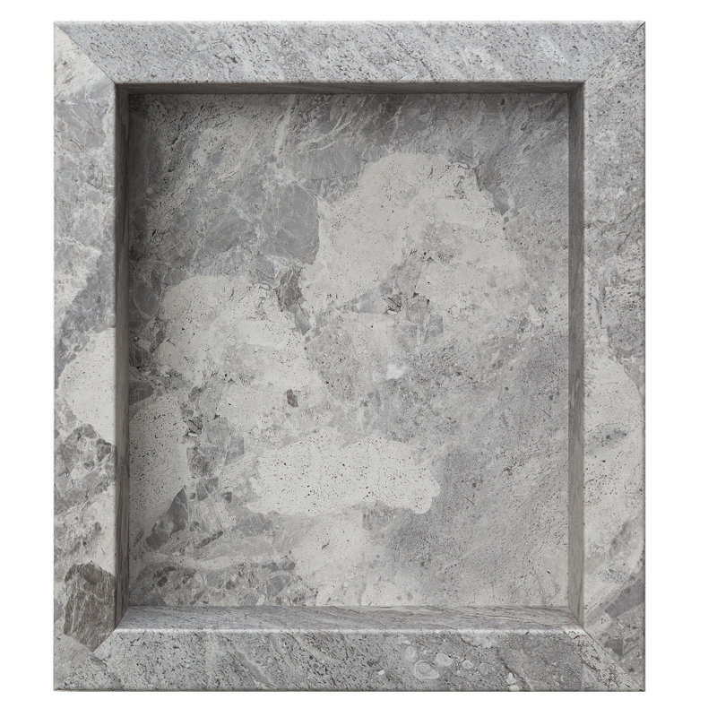 Palisade 17.5 in. x 15.5 in. Vinyl Waterproof Shower Niche Insert, Silver Lake