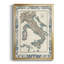 Carte encadrée de l'Italie, reproduction encadrée de qualité supérieure - prête à être accrochée-88100478-88100479
