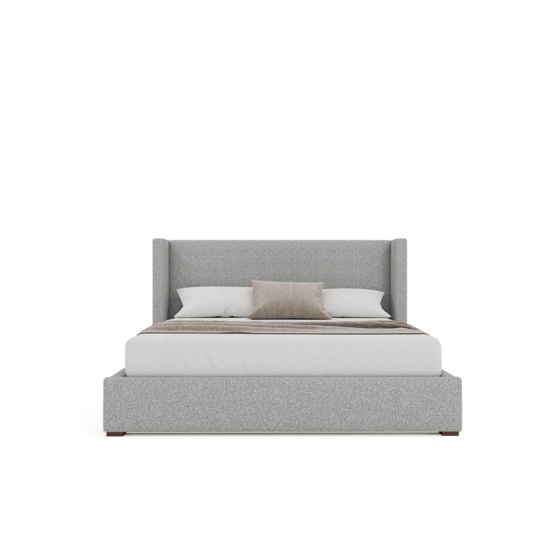 Aylet Low Upholstered Bed, King, Boucle Oyster