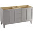 Ensemble de meuble-lavabo de salle de bain double 62 po en popeline™