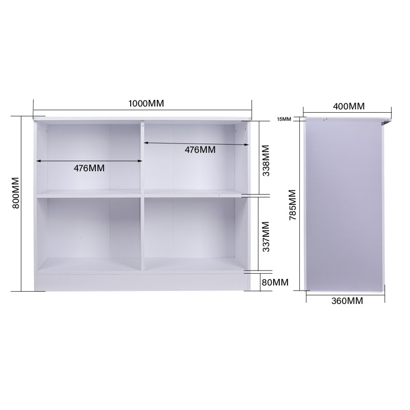 80cm H x 100cm W Bookcase