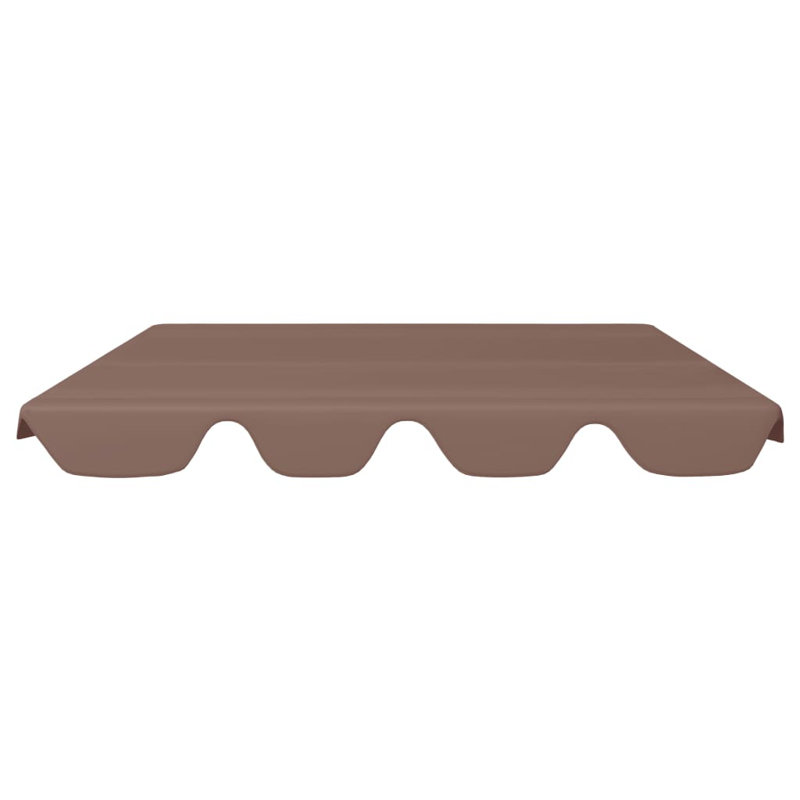 Replacement Canopy for Garden Swing, 18cm H x 122,5/145 cm W x 188cm D, Brown