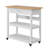 Kitchen Island Cart On Wheels, 40 Inches Width Kitchen Shelf With Power Strip, 3 Tiers Rolling Utility Cart With Solid Wood Top And Drawer