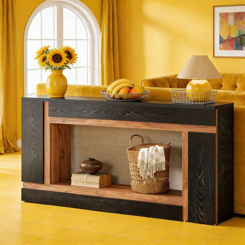 Console de style contemporain, table de couloir rectangulaire, table de canapé