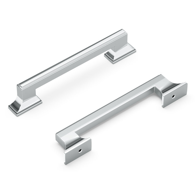 Brownstone Collection Handle Pull - Cabinet Pull - Transitional Hardware for Drawers & Cabinets, Chrome, 5 1/16"