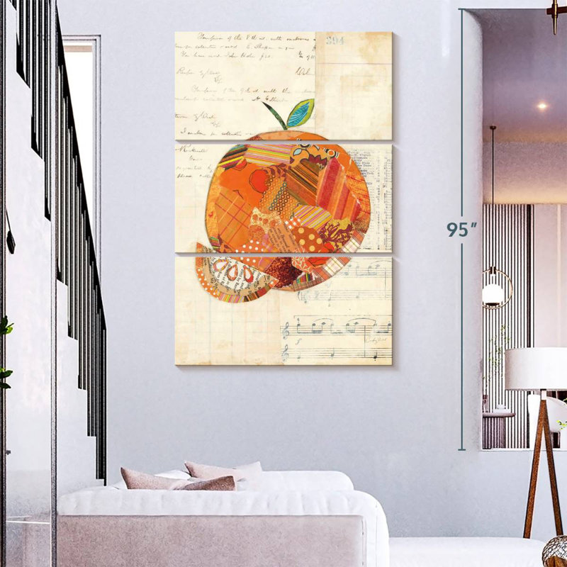 Yarlin Orange Patterns, 74" H x 48" W