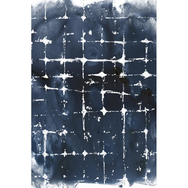 Indigo Ink Motif II by June Erica Vess - Wrapped Canvas Print, 46cm H x 30cm W