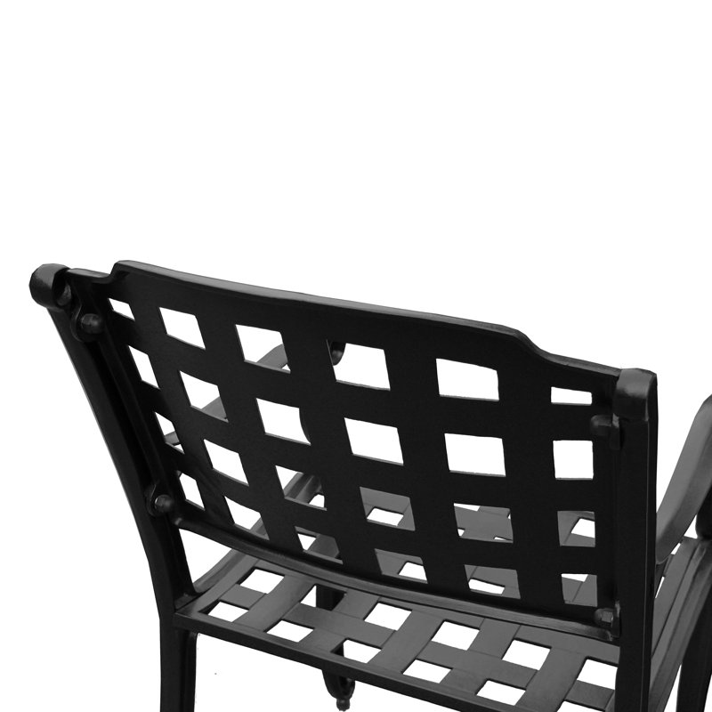 Seine Outdoor Dining Armchair, Black