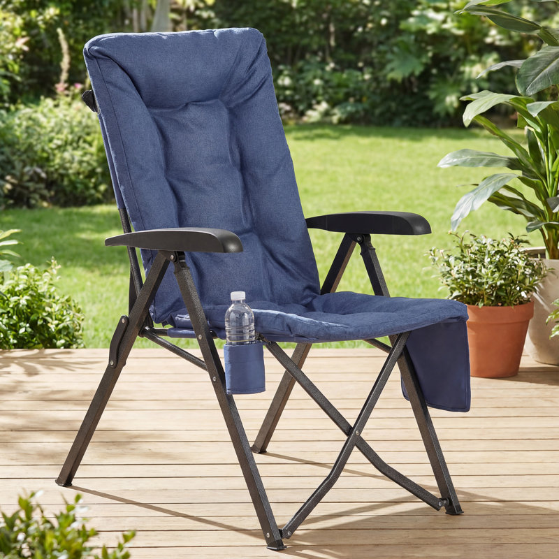 70cm Long Single Chaise, Blue, 1