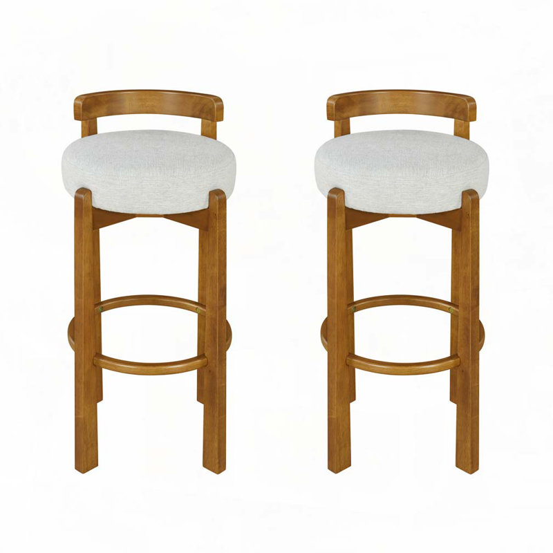 Wood Frame Barstool, Light Gray