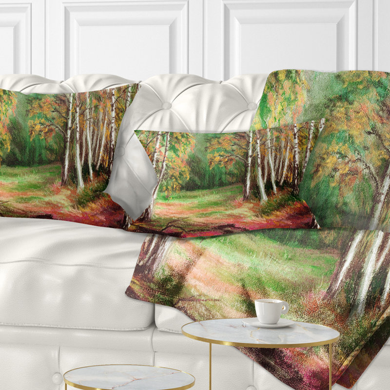 Coussin paysage paysage d'automne, Rectangulaire, 12 po x 20 po