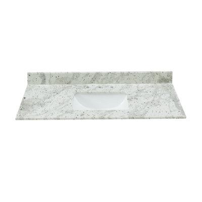 43 Inch Quartz Vanity Top With Sink & Backsplash