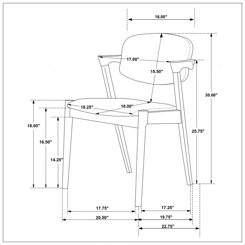 Ensemble de 2 pièces Mid-Century Modern, Brun