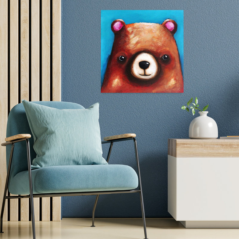L'ours brun, art contemporain, H 18 po x l 18 po