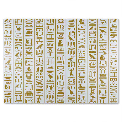 Acient Egyptian Heiroglyphs Glass Chopping Board