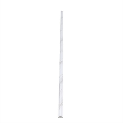 PVC Trim Molding 1" X 0.55" X 59" Decorative Wall Strip, Waterproof European Style Half Round PVC Molding For Bathroom, Kitchen & Interior Wall Frame