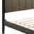 Valdemar Brown Fabric & Weathered Gray Finish Queen Bed