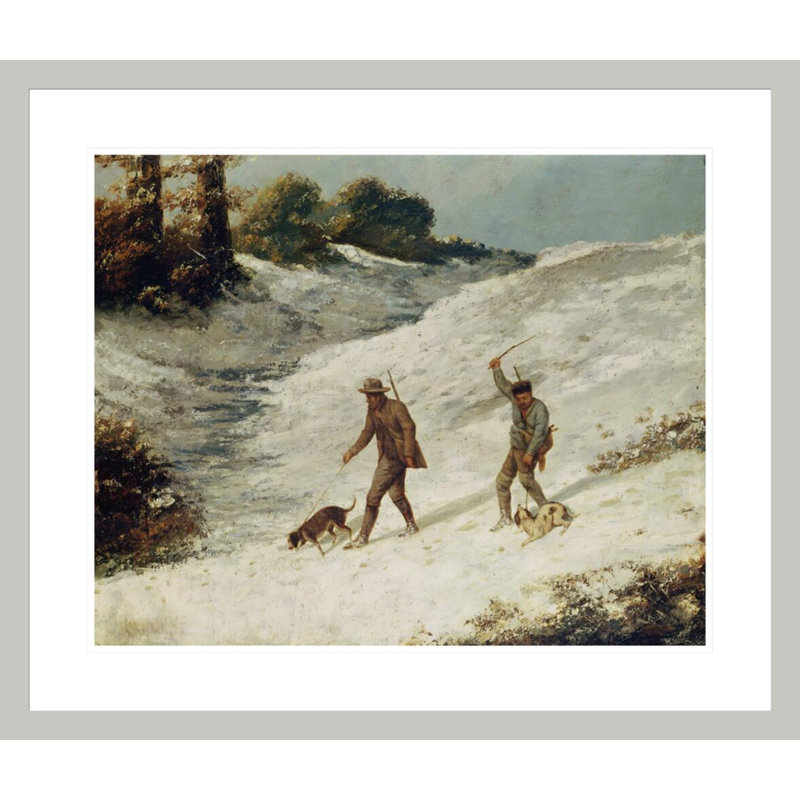 «Hunters in the Snow or The Poachers» par impression giclée encadrée, 23,5 po H x 27,65 po L