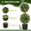Anaston 70cm Faux Two-Ball Tree With Lavender Flowers Plant in Pot-2137216846