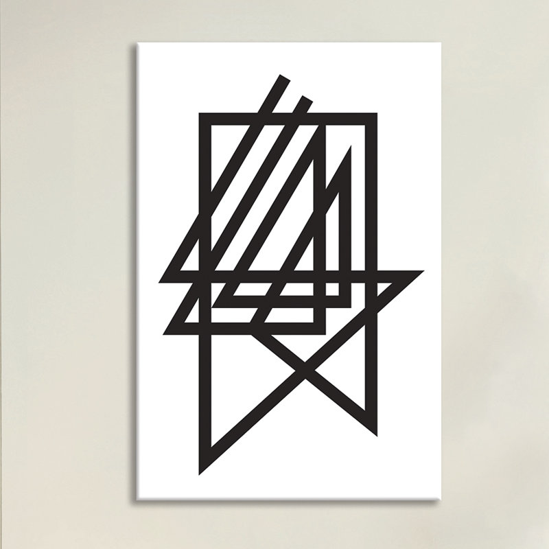« barbu-caution »-impression, Toile, H 18 po x l 12 po x P 1,5 po