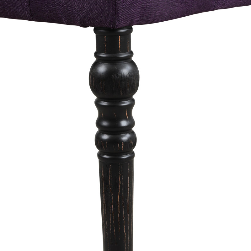 Ensemble de salle à manger Brookwood Wood, 7 pièces : 1 table, 6 chaises, Mauve