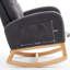 Chaise berçante avec repose-pieds à haut dossier-549167387