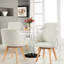 Swivel Linen Modern Upholstered Back Dining & Side Chair-1055869297
