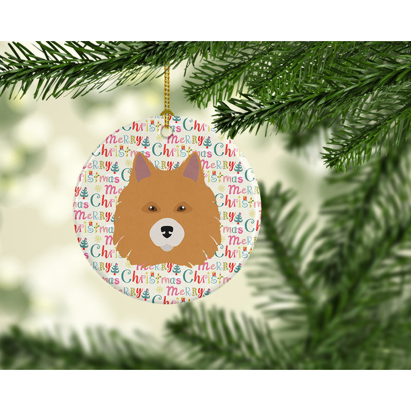 Ornement suspendu Elo Dog Merry Christmas
