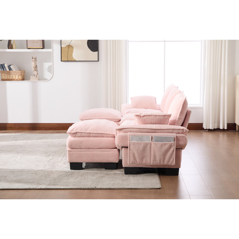Canapé modulaire rembourré Comfy, Rose