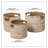 Romantic Beach Chic Banana Leaf 3 Piece Wicker Baskets Set